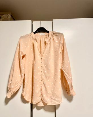 Camicia a pois Mango tg XS albicocca