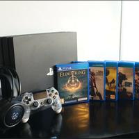 PS4 Pro: Bundle , Silenziosa, 5 Giochi + cuffie