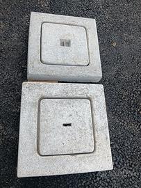 chiusini coperchi in cemento 35×35cm 2 pezzi 