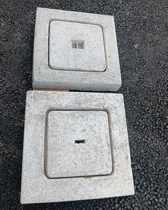 chiusini coperchi in cemento 35×35cm 2 pezzi 