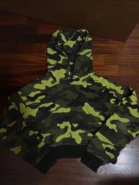 Felpa militare con cappuccio