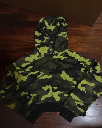 Felpa militare con cappuccio