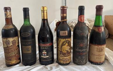 Lotto di bottiglie di vino Vintage da collezione