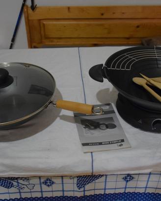 Pentole Wok + base elettrica