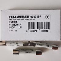 Fusibili 6,3x32 1A 500Vac 250Vdc 10pz