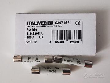 Fusibili 6,3x32 1A 500Vac 250Vdc 10pz