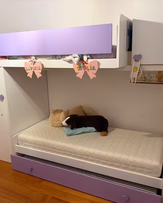 Cameretta a ponte completa  con terzo letto