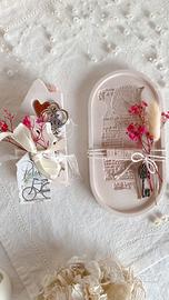 Set shabby-chic vintage:vassoio e casette