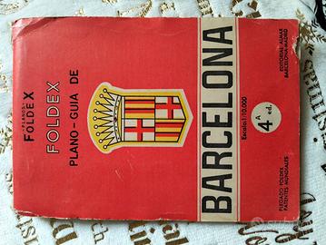  Carta geografica di Barcellona 1965