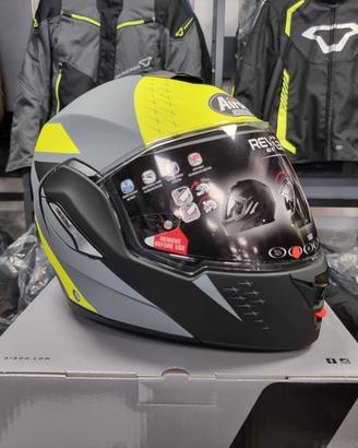 AIROH Casco Modulare REV19 - Leaden - Yellow Matt