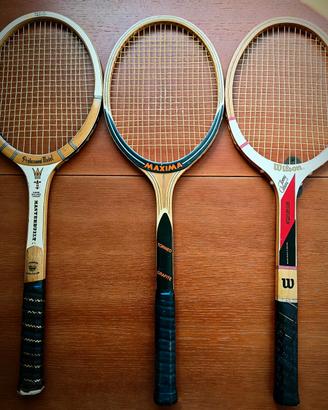 Racchette da tennis vintage in legno 