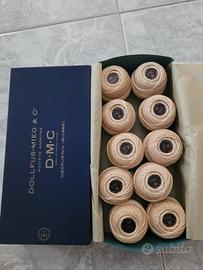 n. 10 gomitoli cotone D.M.C. colore ecru n. 10