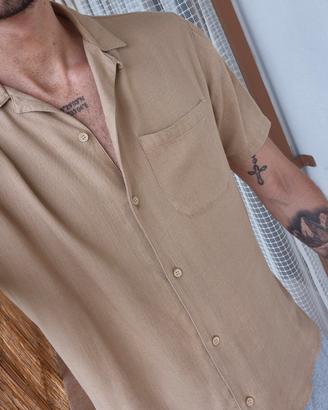 camicia da uomo beige taglia S