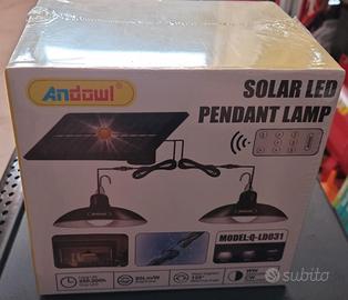 KIT DOPPIA LAMPADA SOLARE CON TELECOMANDO