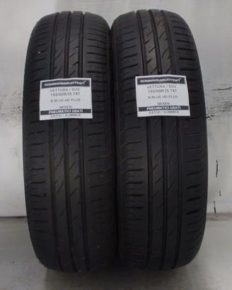 2 PNEUMATICI USATI 155/60R15 74T 74T N BLUE HD+ NE