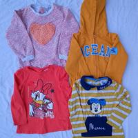 Tre t-shirt maglie maniche lunghe bambina tre anni