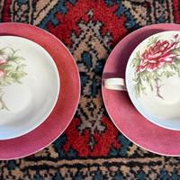 Coppia tazze porcellana Bavaria anni ‘50 H. S.