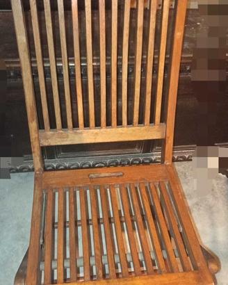 2 sedie da giardino pieghevoli in legno