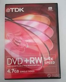 10 dvd TDK +RW 4.7 GB single sided riscrivibili