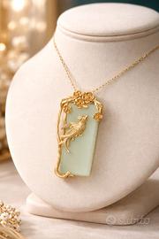 Collana elegante con giada per donna