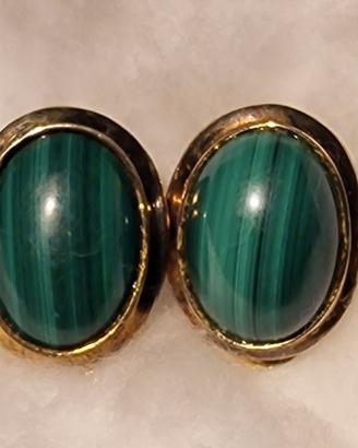 orecchini in Malachite