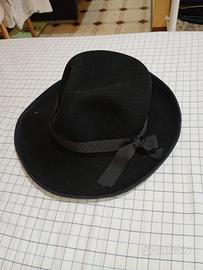 cappello nero di feltro di coniglio 