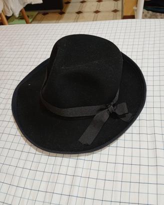 cappello nero di feltro di coniglio 