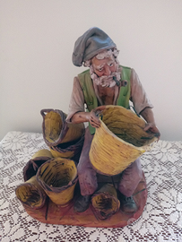 Cestaio in terracotta Caltagirone