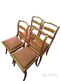 $ sedie in stile Carlo X in ciliegio