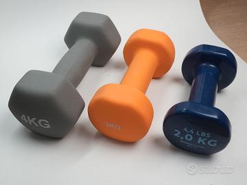 Set manubri palestra – 2kg, 3kg e 4kg