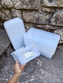 Contenitore trasparente con coperchio - scatole