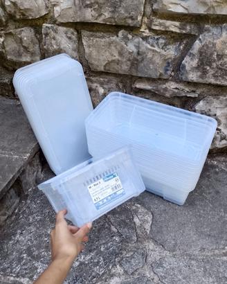 Contenitore trasparente con coperchio - scatole