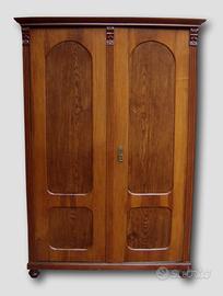 ANTICO ARMADIO D'EPOCA LEGNO MASSELLO RESTAURATO