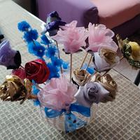 rose , roselline cestino 