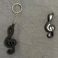Portachiavi nota musicale con iniziale