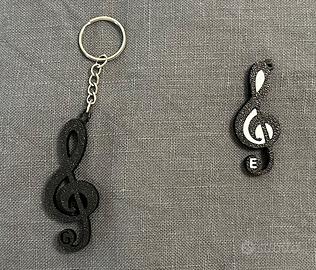 Portachiavi nota musicale con iniziale