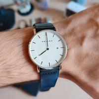 Orologio uomo cinturino in pelle blu 38mm - Meller