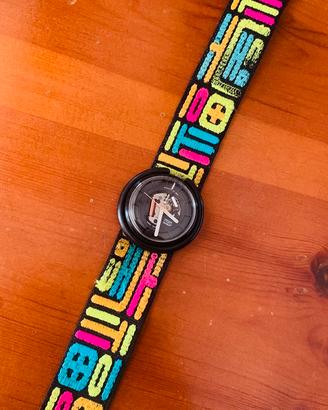 Pop Swatch BB108 Red Lights 1988 vintage