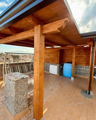 Gazebi in legno lamellare 