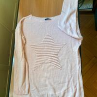 Maglione rosa cipria
