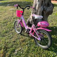 Bici da bambina 16 Rosa con Kit rotelle in omaggio