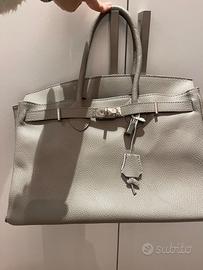 Borsa in pelle beige 