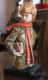 SCULTURA IN TERRACOTTA - REDAELLI - BUSTO RAGAZZO