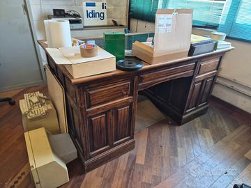 scrivania vintage rovere