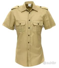 Camicia Esercito beige manica corta nuova comoda