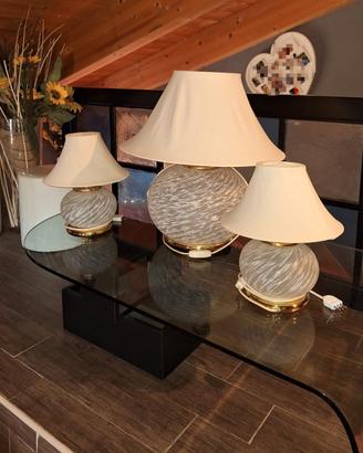 TRITTICO DI LAMPADE IN MURANO