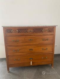 Comò a 4 cassetti capienti