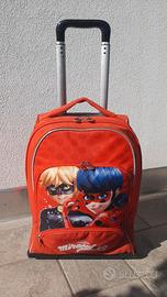Zaino Trolley Miraculous ladybug per bambina.