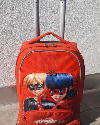 Zaino Trolley Miraculous ladybug per bambina.