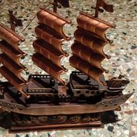 Modello di veliero decorativo vintage – 40 x 30 cm